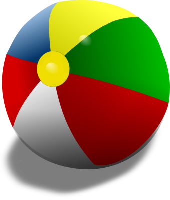 Clipart bunter Wasserball