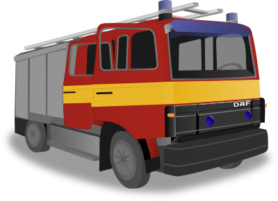 Comic Feuerwehrauto