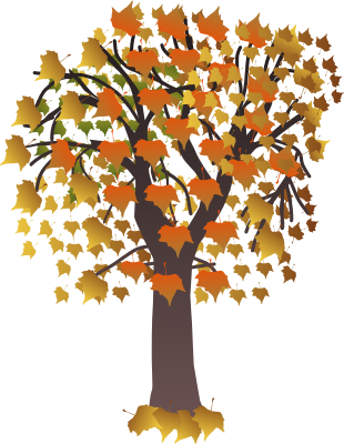 Clipart Baum mit Herbstbelaubung