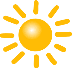 Clipart stahlende Sonne