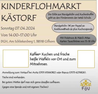 Flyer zum Flohmarkt