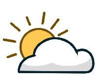 Wolke mit Sonne